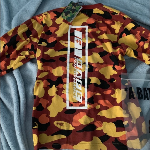 bape camo long sleeve shirt